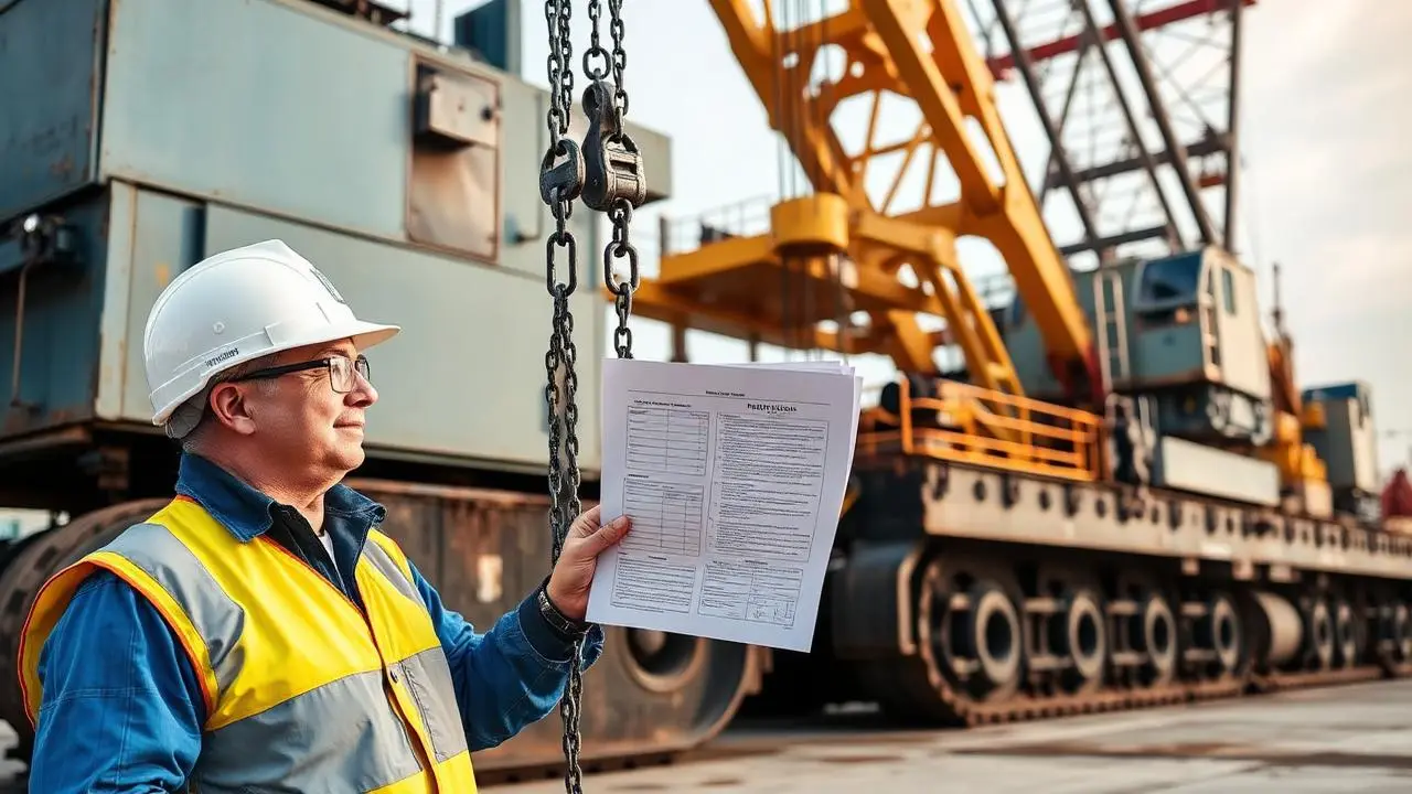 Inspeção em guindastes: NR-11, teste de carga e periodicidade